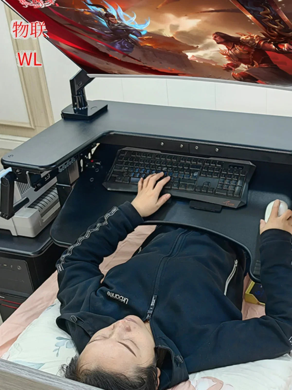 Cross bed computer desk, laptop desktop computer desk, bedside table, lifting table, lazy table, cockpit suspension bracket