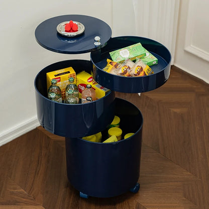 Nordic Furniture, Creative Nightstands, Bedroom Cabinets, Bedside Tables, multifunctional Locker Cart,Round Revolving Side Table
