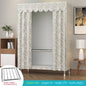 Simple Wardrobe Cloth Closet Furniture For Home Household Bedroom Assembly Cabinet Steel Pipe Reinforced Storage Rack Wardrobe