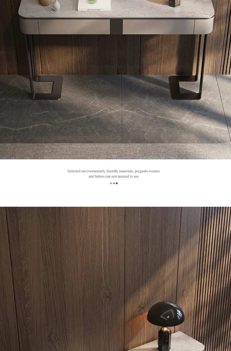 Light Luxury Console Tables Simple Modern Living Room Entrance Side View Table High-End Natural Marble Entrance Cabinet