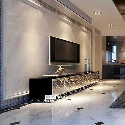 Creative fashion mirror TV cabinet Glass TV cabinet simple neo-classical post-modern mirror furniture