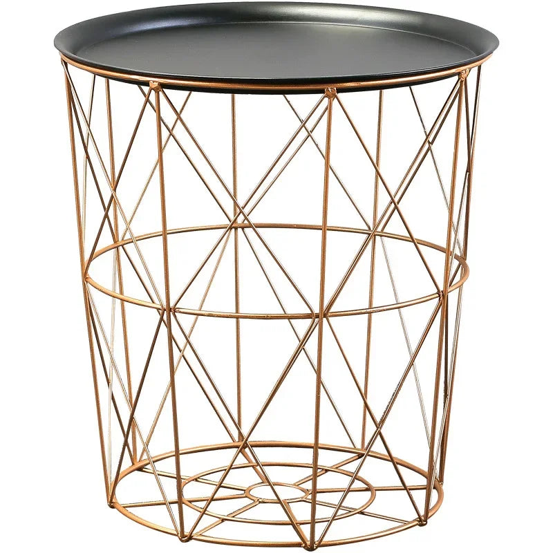 Nordic Fashion Coffee Tables Modern Iron Art Golden Simple Living Room Sofa Side Bedroom storage Basket decor tables mx9121202