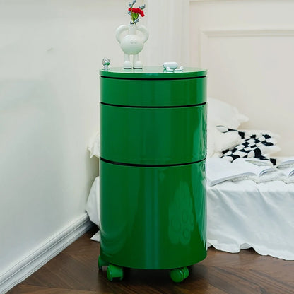 Nordic Furniture, Creative Nightstands, Bedroom Cabinets, Bedside Tables, multifunctional Locker Cart,Round Revolving Side Table