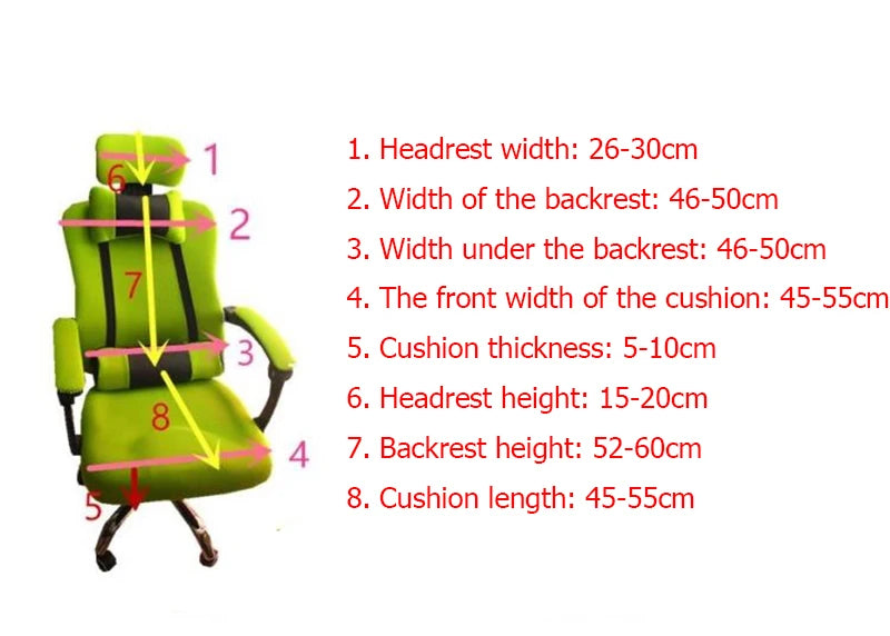 3pcs/lot Office Chair Covers Stretch Spandex Computer Swivel Chair Seat Covers Armrest Gaming Chair Cover Split Chair Slipcovers