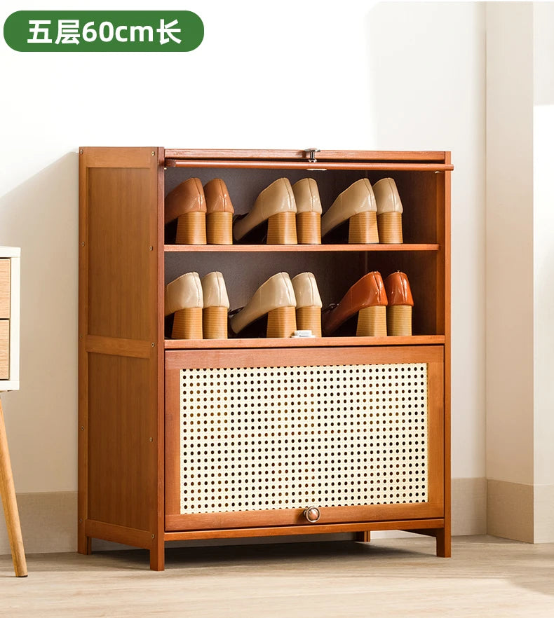 Wooden Horse Man Shoe Rack Shoe Cabinet Home Door outside Simple Storage Dormitory Economical Indoor Beautiful Bedroom Dustproof