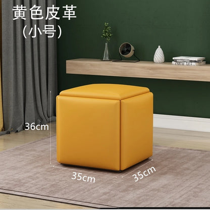 Nordic Furniture 5 In 1 Sofa Soft Stool Cube Storage Folding Shoe Bench Coffee Table Chairs For Kitchen Living Room Stools