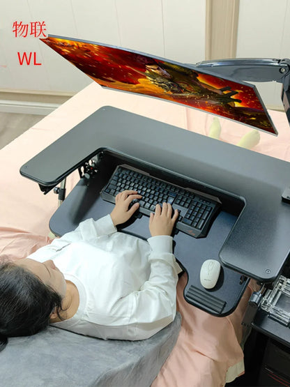 Cross bed computer desk, laptop desktop computer desk, bedside table, lifting table, lazy table, cockpit suspension bracket