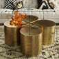 Fresh Four-Leaf Clover Tea Table Tear Drop Coffee Table Brushed Bronze Craft Adler Shaped Sofa Side Table