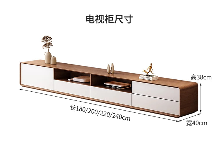 HYP Simple TV Cabinet Coffee Table Combination Nordic Set Modern Living Room Floor Cabinet Large and Small Apartment Type