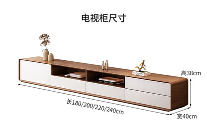 HYP Simple TV Cabinet Coffee Table Combination Nordic Set Modern Living Room Floor Cabinet Large and Small Apartment Type