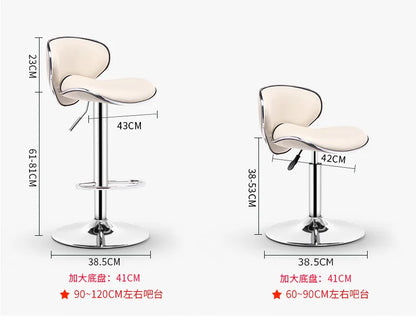 Bar Furniture High Stools Kitchen Adjustable Lift Backrest Bar Chair Swivel Nordic Bar Counter Sofa Chairs Bar Banks Dining Seat