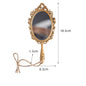 European Metal Vanity Mirror Desktop Retro Craft Ornament  Bedroom Dresser Palace Relief Cosmetic Mirrors Home Decoration
