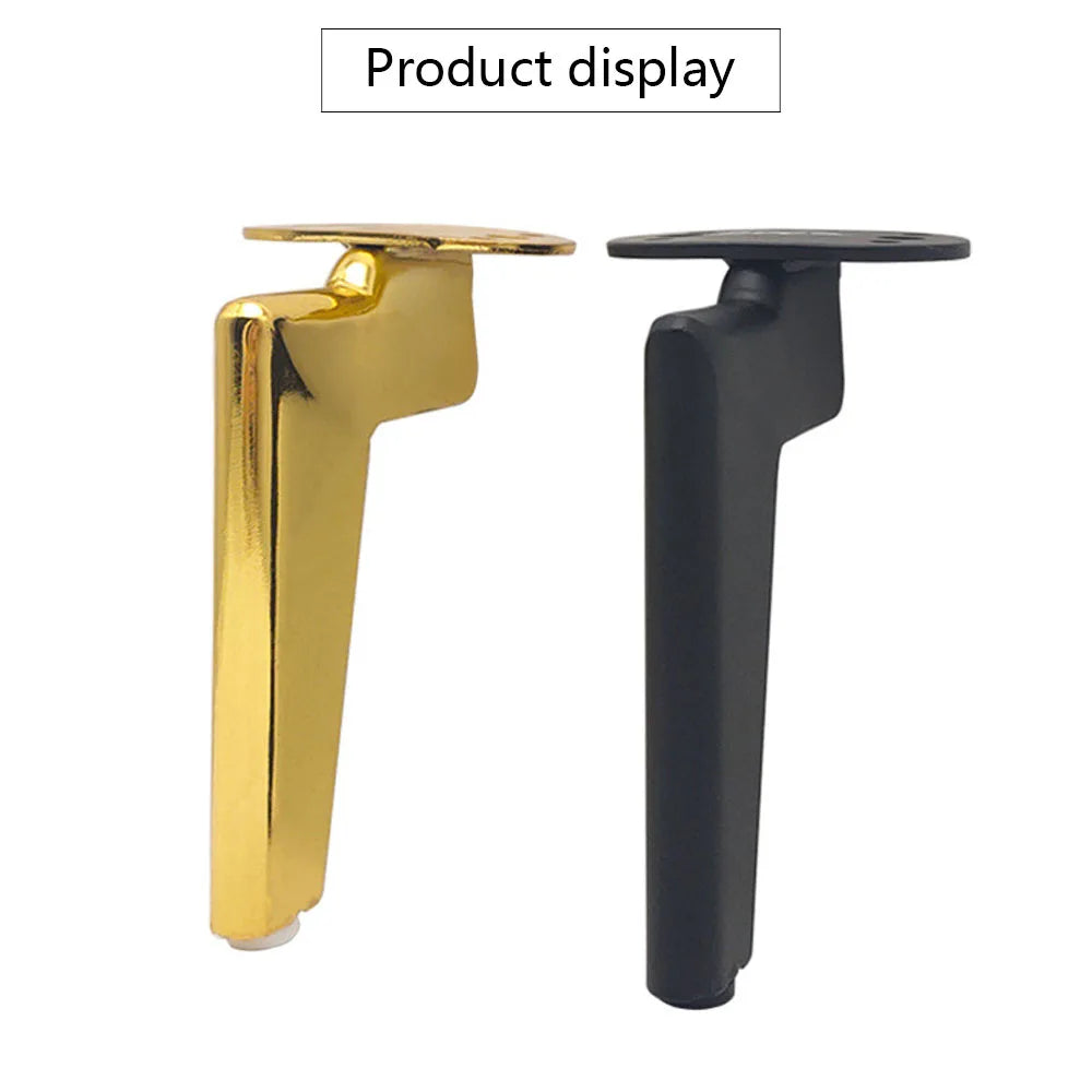 12-18cm 4pcs Furniture Legs Metal Black Gold Coffee Table Foot Sofa Desk Bed Dressers TV Bathroom Furniture Replacement Foot
