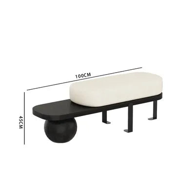 Nordic Solid Wood Shoe Stool Creative Wool Sofa Doorway Senior Sense Cloakroom Living Room Porch Household Fitting Rest Bench