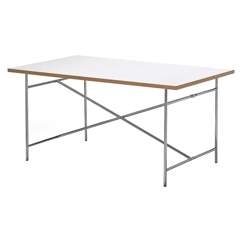 DPstudio vintage simple desk, stainless steel rectangular dining table, blogger, same conference table Bauhaus