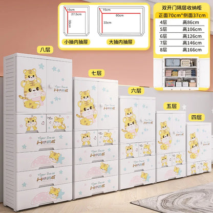 78 wide thickened plastic drawer storage cabinet, baby children's wardrobe, toys, multi-layer storage cabinet, chest of drawers