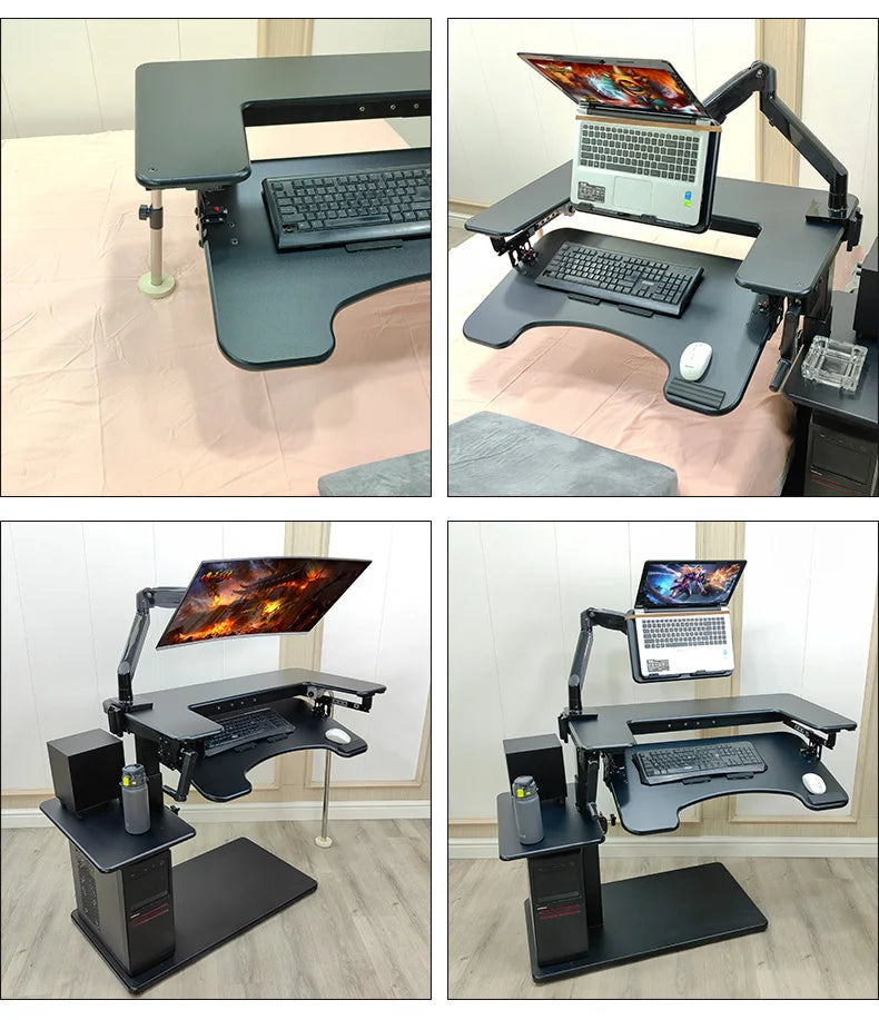 Cross bed computer desk, laptop desktop computer desk, bedside table, lifting table, lazy table, cockpit suspension bracket