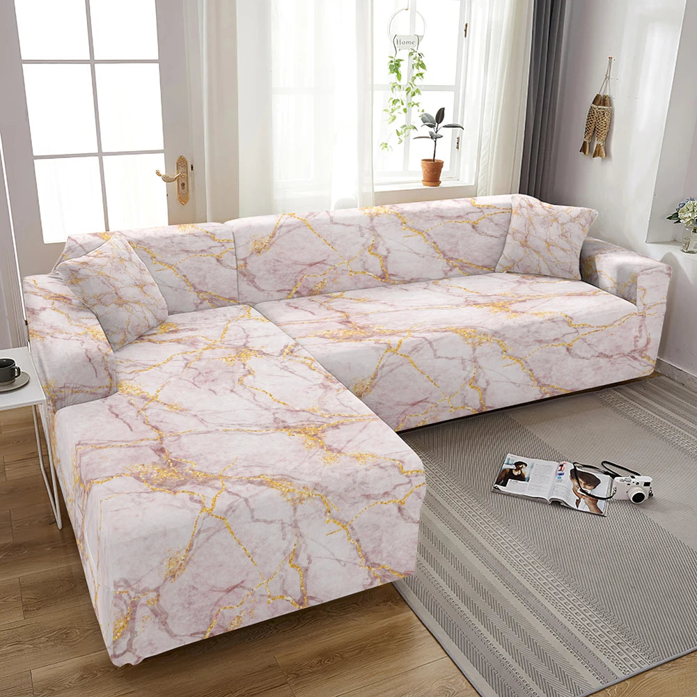 Cover For Living Room Adjustable Marble Sofas Chaise Covers Lounge Sectional Couch Corner Sofa Slipcover L Shape
