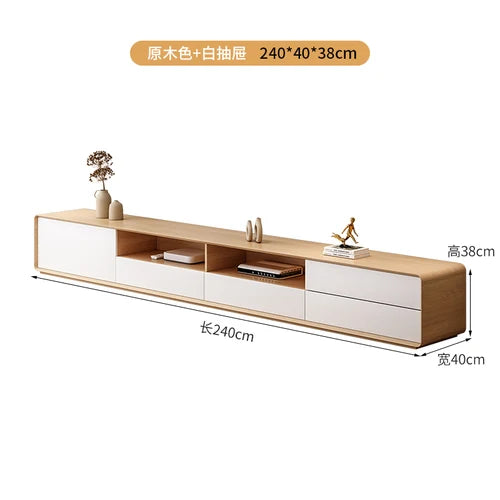 HYP Simple TV Cabinet Coffee Table Combination Nordic Set Modern Living Room Floor Cabinet Large and Small Apartment Type