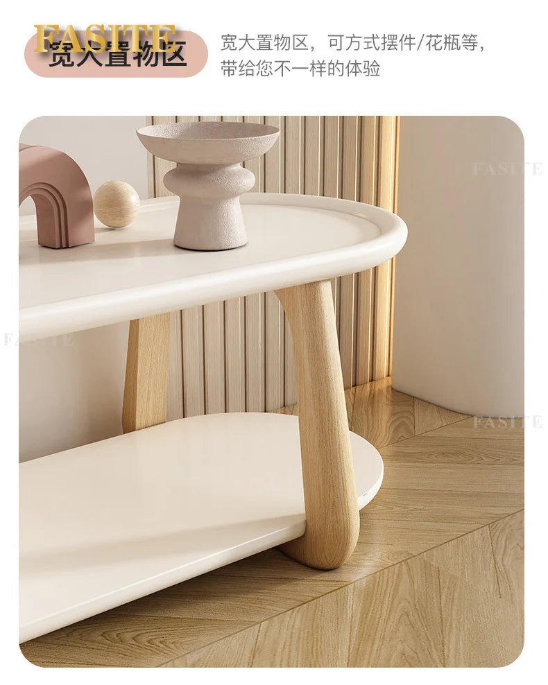 Cream style floor-to-ceiling modern simple living room home small apartment French coffee table combination