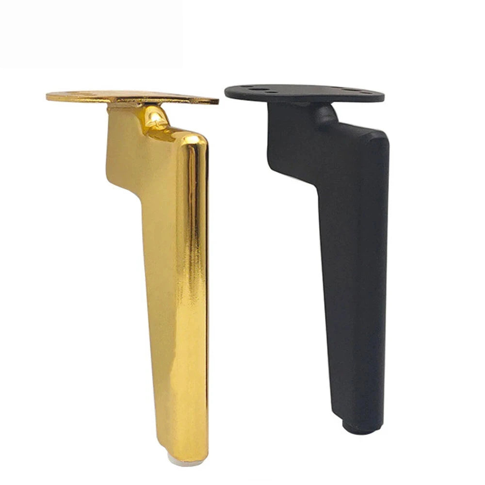 12-18cm 4pcs Furniture Legs Metal Black Gold Coffee Table Foot Sofa Desk Bed Dressers TV Bathroom Furniture Replacement Foot