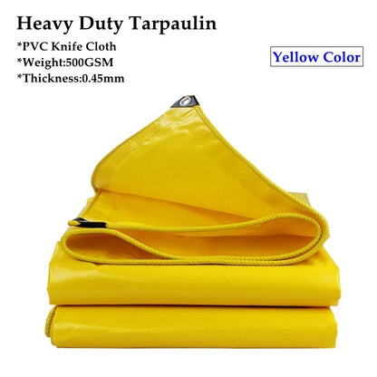 10 Colors 500GSM Heavy Duty PVC Tarpaulin Waterproof Knife Cloth Camping Tent Groundsheet Gazebos Canopy Awnings Shading Sails