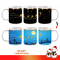Creative Battery Magic Mug Positive Energy Color Changing Cup Ceramic Discoloration Coffee Tea Milk Mugs Novelty Gifts 12 style