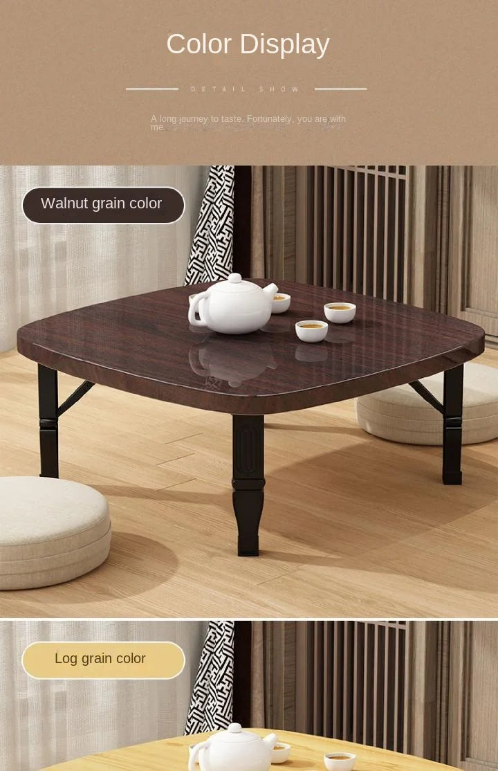 Furniture For Home Folding Household Small Tea Coffee Square Tables Simple Dining Carpet Tatami Bed Desk Balcony Computer Table