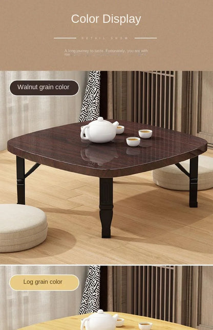Furniture For Home Folding Household Small Tea Coffee Square Tables Simple Dining Carpet Tatami Bed Desk Balcony Computer Table