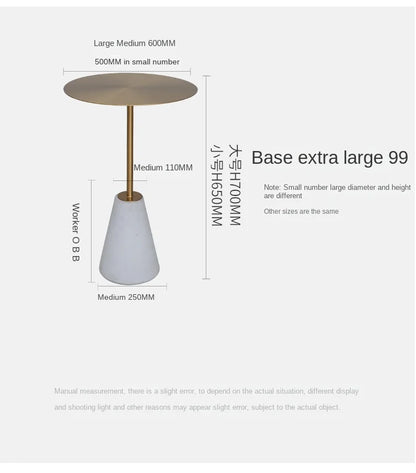 Milk Tea Shop Cement Side Table Simple Modern Concrete Side Table Designer Living Room Nordic Heytea Coffee Shop Round Table