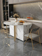 1.4 and 1.6 M Rectangular Folding Table Small Apartment Dining Table Multi-Functional Retractable Dining Table and Chair