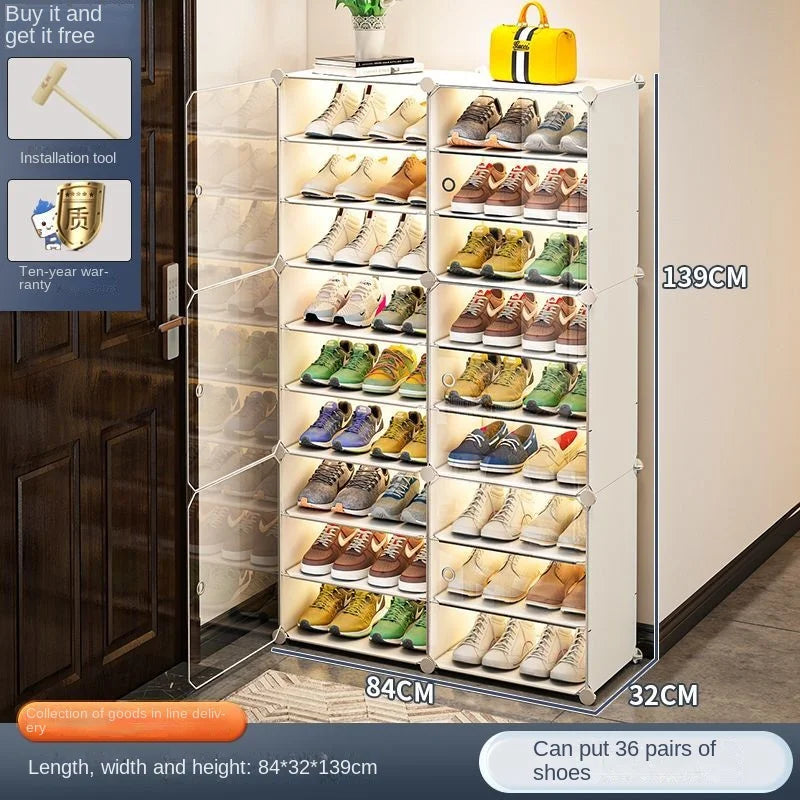 Shoerack Cabinet Shoe Rack Storage Organizer Shelf Shoes Entrance Hallway Furniture Cupboards Splicing Dustproof Transparent Box