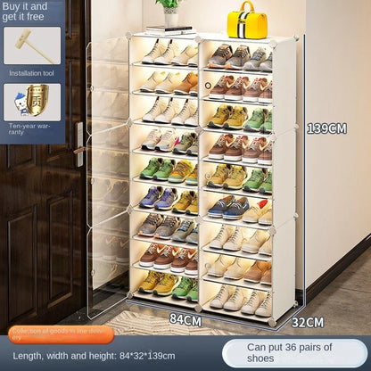 Shoerack Cabinet Shoe Rack Storage Organizer Shelf Shoes Entrance Hallway Furniture Cupboards Splicing Dustproof Transparent Box