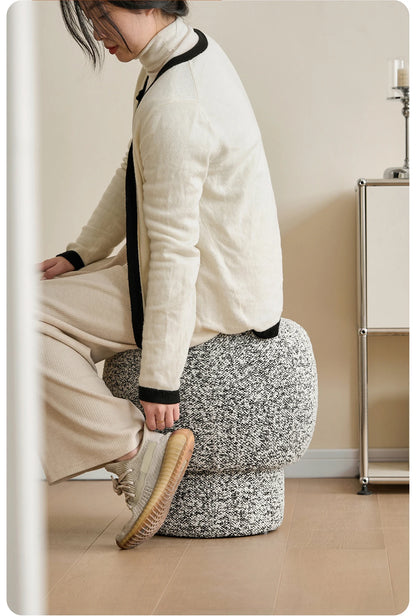 Nordic Furniture, Living Room Sofa Stools, Bedroom Dressing Stool, Porch Shoe Changing Stool, Circular Mobile Seat,Leisure Chair