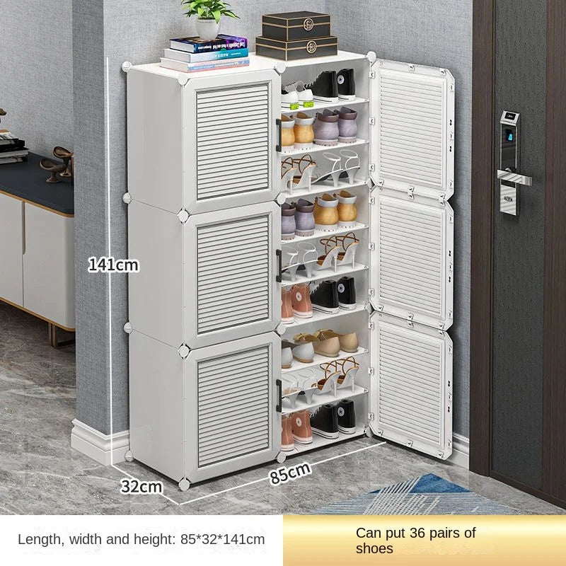Modern Household Multilayer Plastics Shoe Rack Hallway Cabinets For Living Room Dustproof Storage Shelves Home Bedroom Furniture