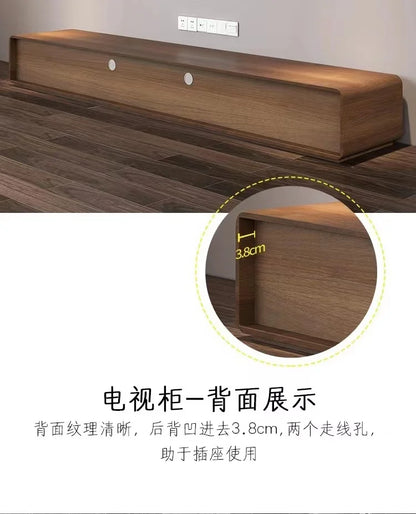 HYP Simple TV Cabinet Coffee Table Combination Nordic Set Modern Living Room Floor Cabinet Large and Small Apartment Type