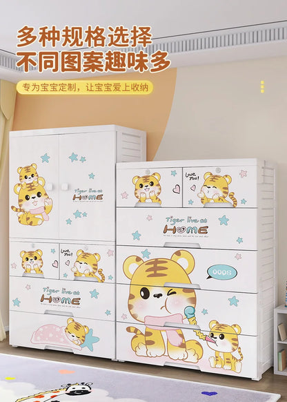 78 wide thickened plastic drawer storage cabinet, baby children's wardrobe, toys, multi-layer storage cabinet, chest of drawers