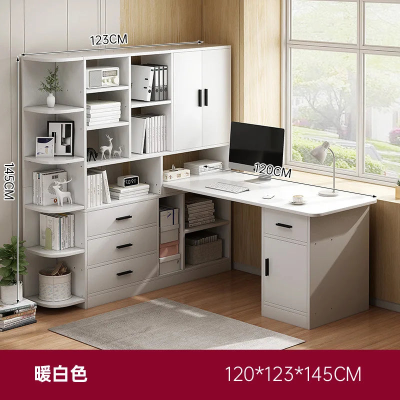 Rental table home bookshelf desk integrated desktop computer desk student study desk corner writing desk combination