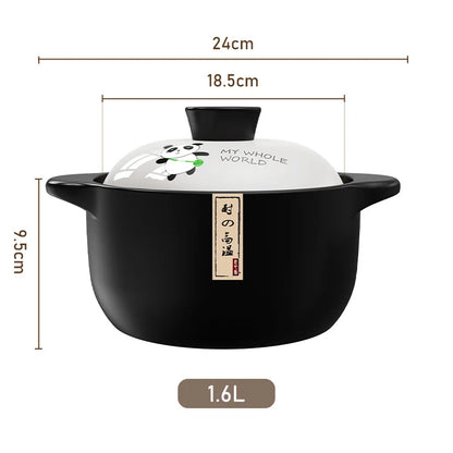 Chinese High Temperature Resistant Household Casserole Cooking Pot Cookware Set Ceramic Hot Pot Food Warmer 1-6L