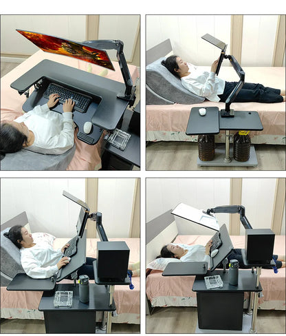 Cross bed computer desk, laptop desktop computer desk, bedside table, lifting table, lazy table, cockpit suspension bracket