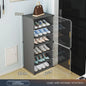 Small-Scale Foldable Cabinets For Home Living Room Multilayer Large Space Shelf Student Dormitory Dust Proof Shoe Storage Rack