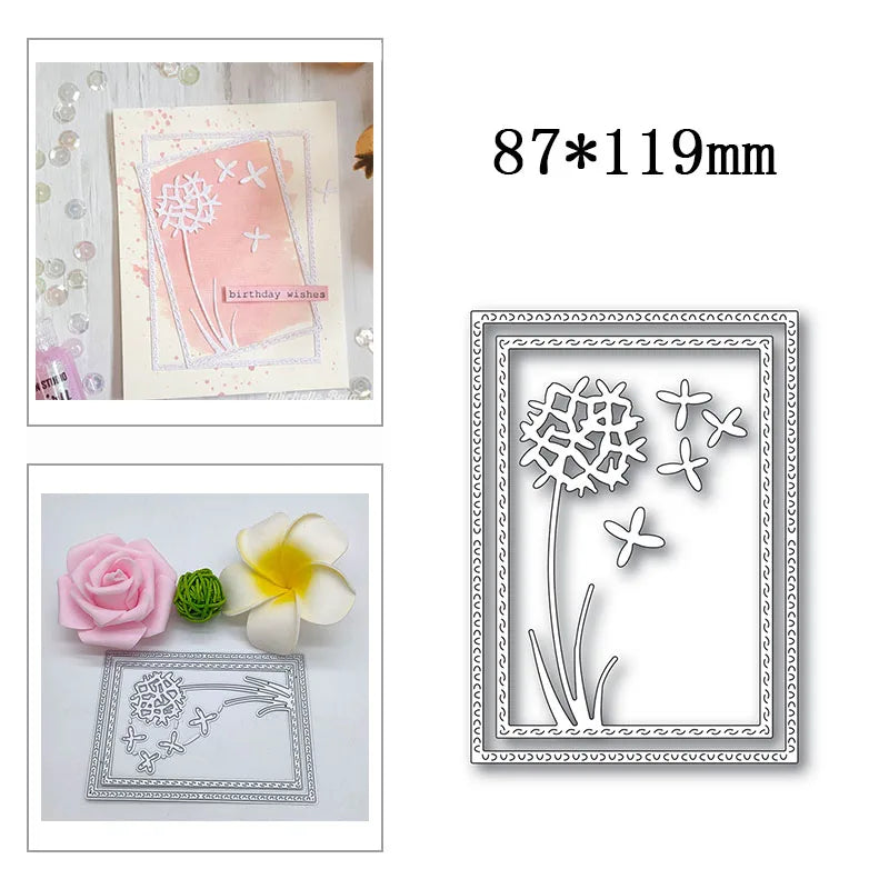 New Hot Selling Christmas Rectangle Frame Series Metal Cutting Die Scrap Book Stamps/photo Albums Decorative Embossed Diy Handma