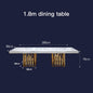 Luxury White Marble Dining Table And Chair Combination Rectangular Household Italian Type Large Concise Mesa Modern Furniture