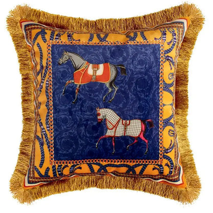 Luxury Pillow Case Horse Pattern Double Sided Velvet Hug Pillowcase Sofa Office Living Room Car Decoration Cushion Cover 45*45cm