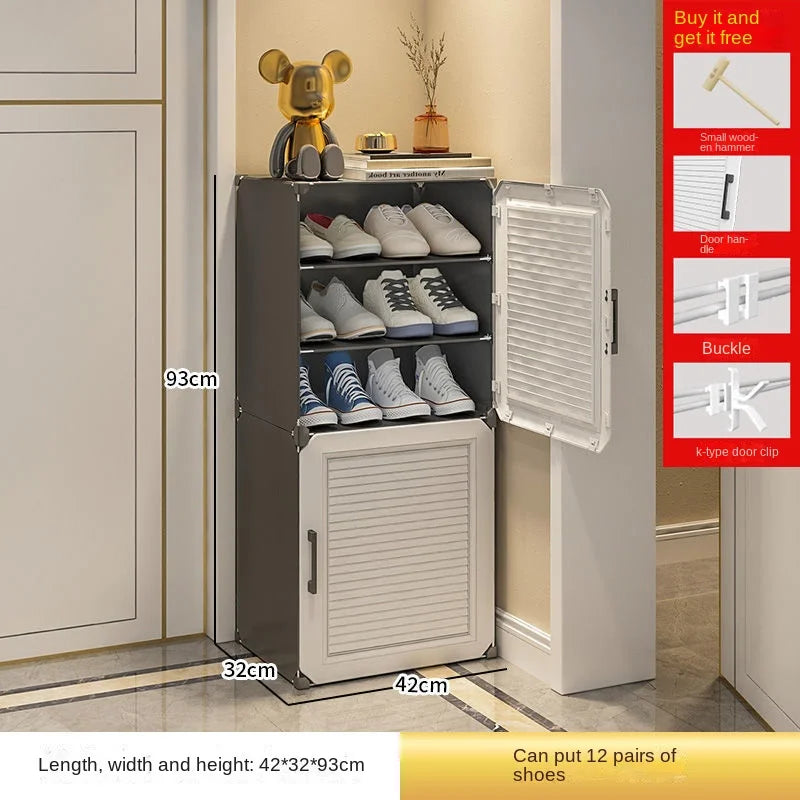 Shoe Rack Storage Cabinet Simple Household Small Entrance Modern Dormitory Home Furniture Living Room Shoes Organizer Cupboards