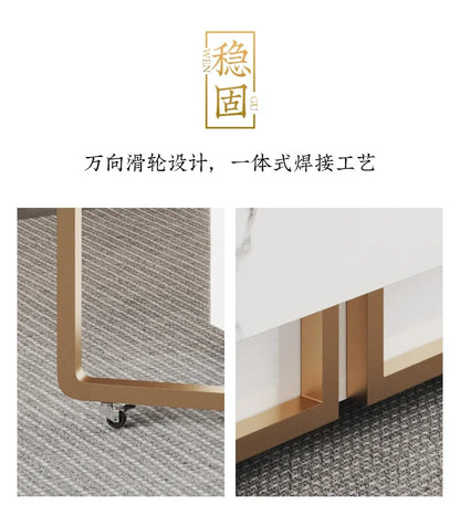 1.4 and 1.6 M Rectangular Folding Table Small Apartment Dining Table Multi-Functional Retractable Dining Table and Chair
