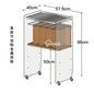 Medieval vinyl record cabinet, solid wood movable side cabinet, small unit, modern magazine cabinet, living room cart