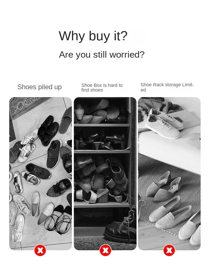 Small-Scale Foldable Cabinets For Home Living Room Multilayer Large Space Shelf Student Dormitory Dust Proof Shoe Storage Rack