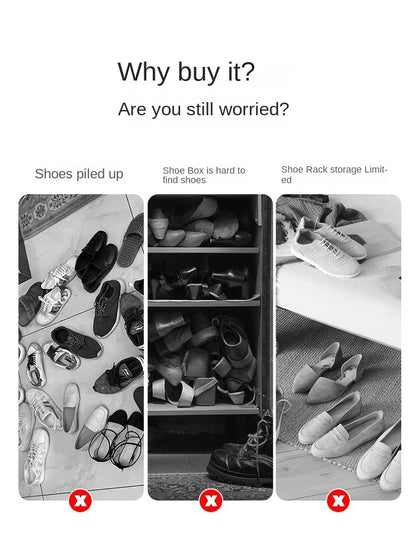 Small-Scale Foldable Cabinets For Home Living Room Multilayer Large Space Shelf Student Dormitory Dust Proof Shoe Storage Rack