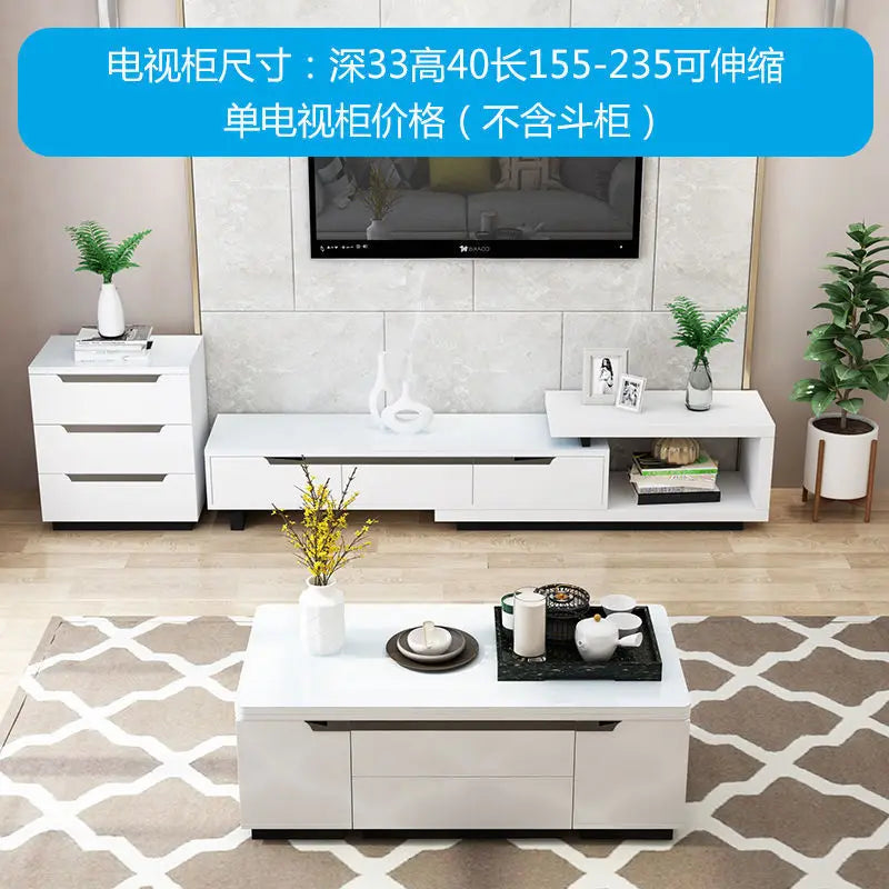 Tea table, dining table, multifunctional lifting and folding, simple modern living room, creative tempered glass coffee table